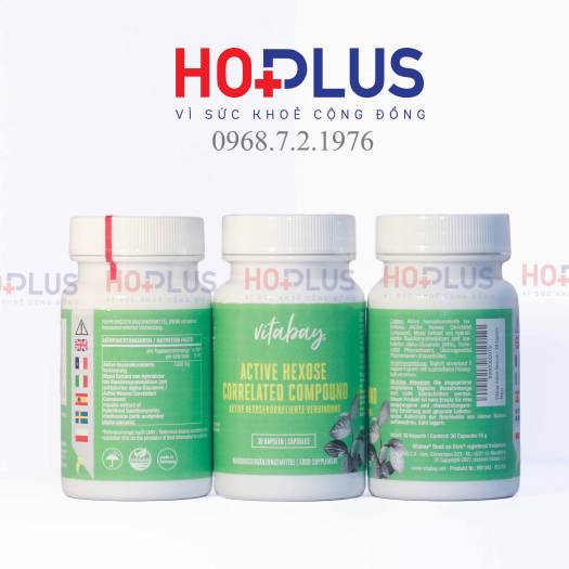 Viên uống AHCC Vitabay mẫu mới 500mg, 30 viên xuất xứ từ Đức giúp tăng hệ miễn dịch, tiêu diệt HPV khỏi cơ thể - Hoplus