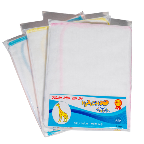 Bịch 2 khăn tắm cotton cho bé 4 lớp. 5 lớp 70 x 80cm