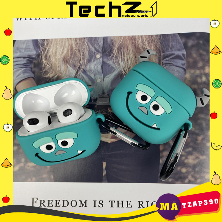 Ốp airpods 1/2/3/pro sully , case airpods 1/2/3/pro hoạt hình cute - mã tzap390