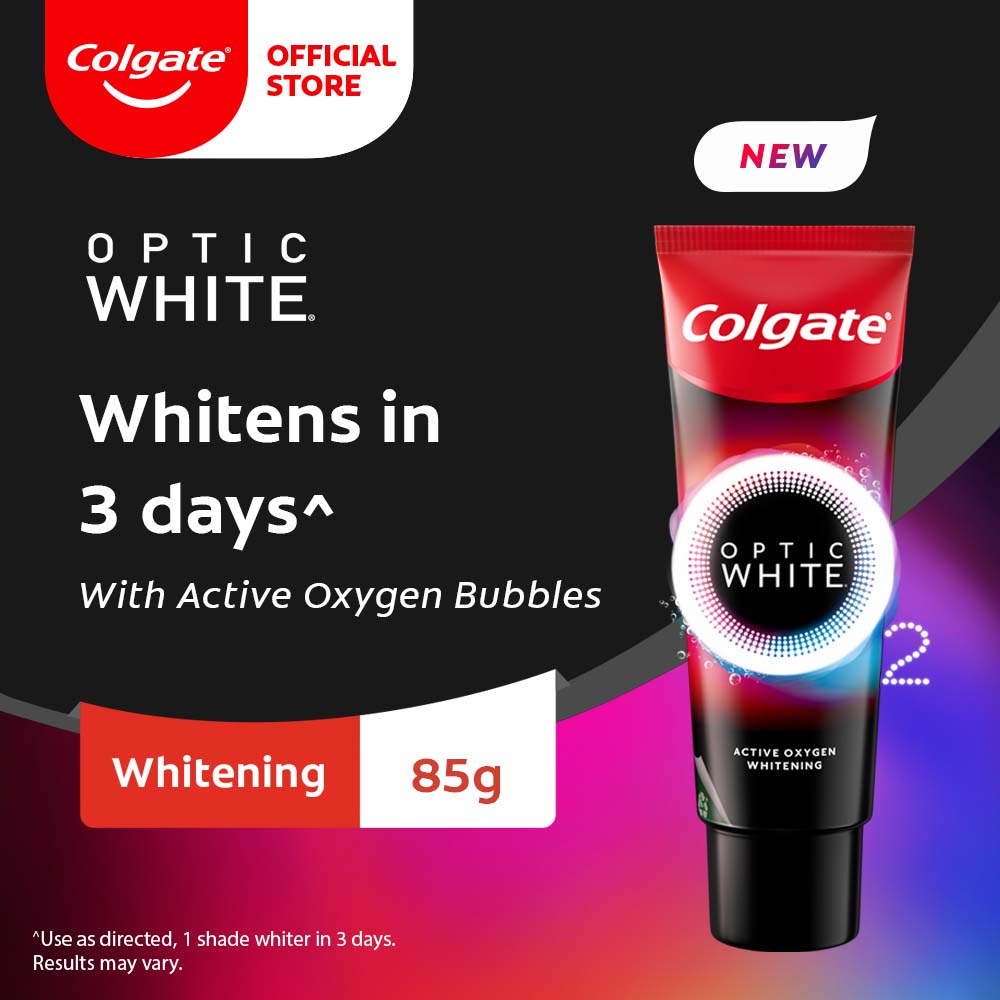 Gambar Colgate Optic White O2 Oxygen Whitening Toothpaste 85g