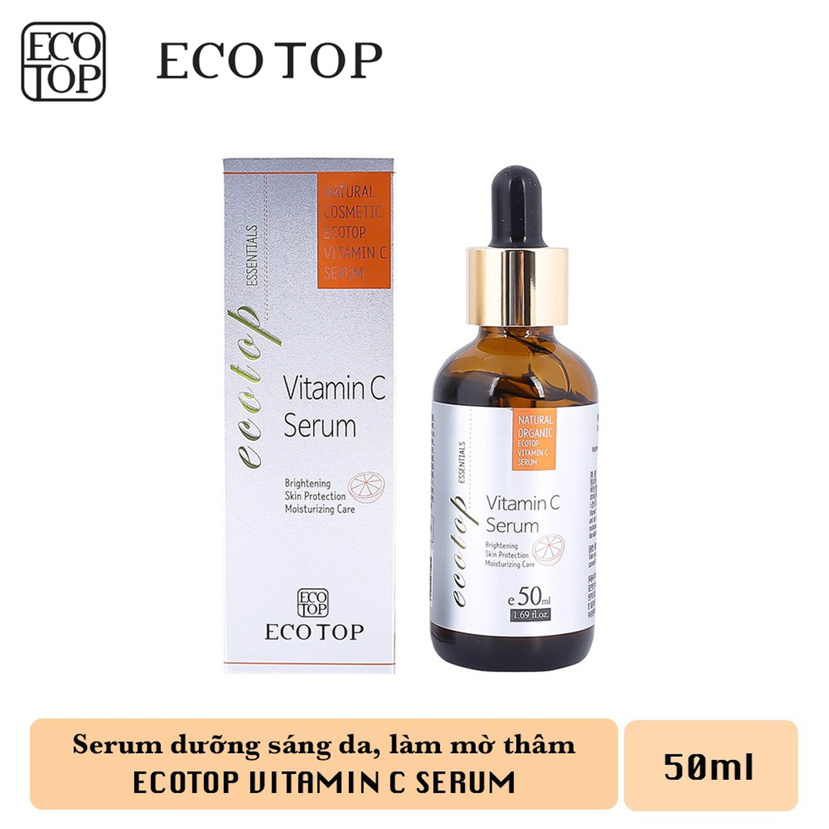 SERUM DƯỠNG SÁNG DA MỜ VẾT THÂM VITAMIN C ECOTOP 50ML