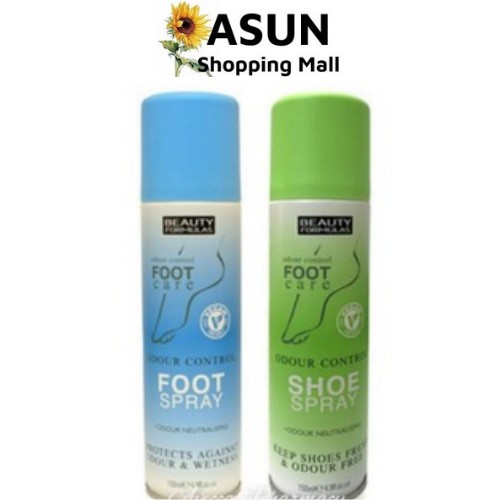 Xịt khử mùi hôi chân hôi giày beauty formulas chai 150ml từ anh quốc