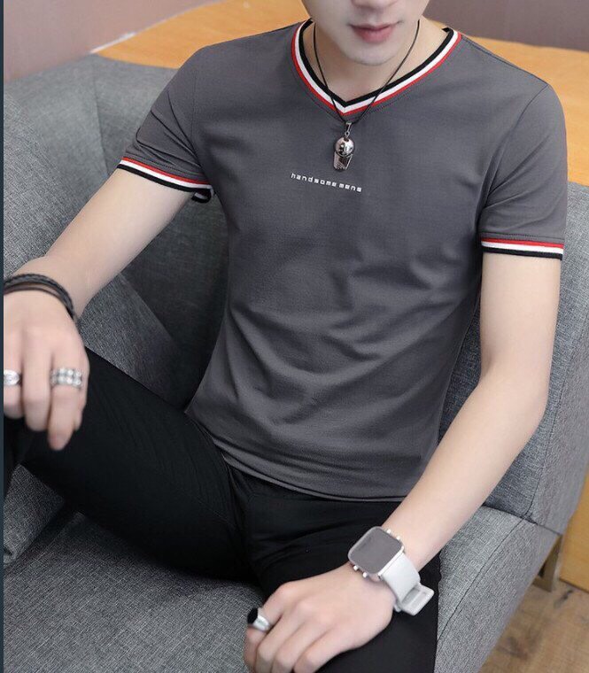 Áo thun nam cổ tim đẹp từ 45-80kg