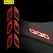 Carbon Fiber Reflective Car Door Stickers - 6 Pack