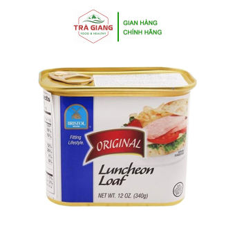 Thịt heo và thịt gà hộp nguyên vị Original Lunchoen Loaf Bristol 340g