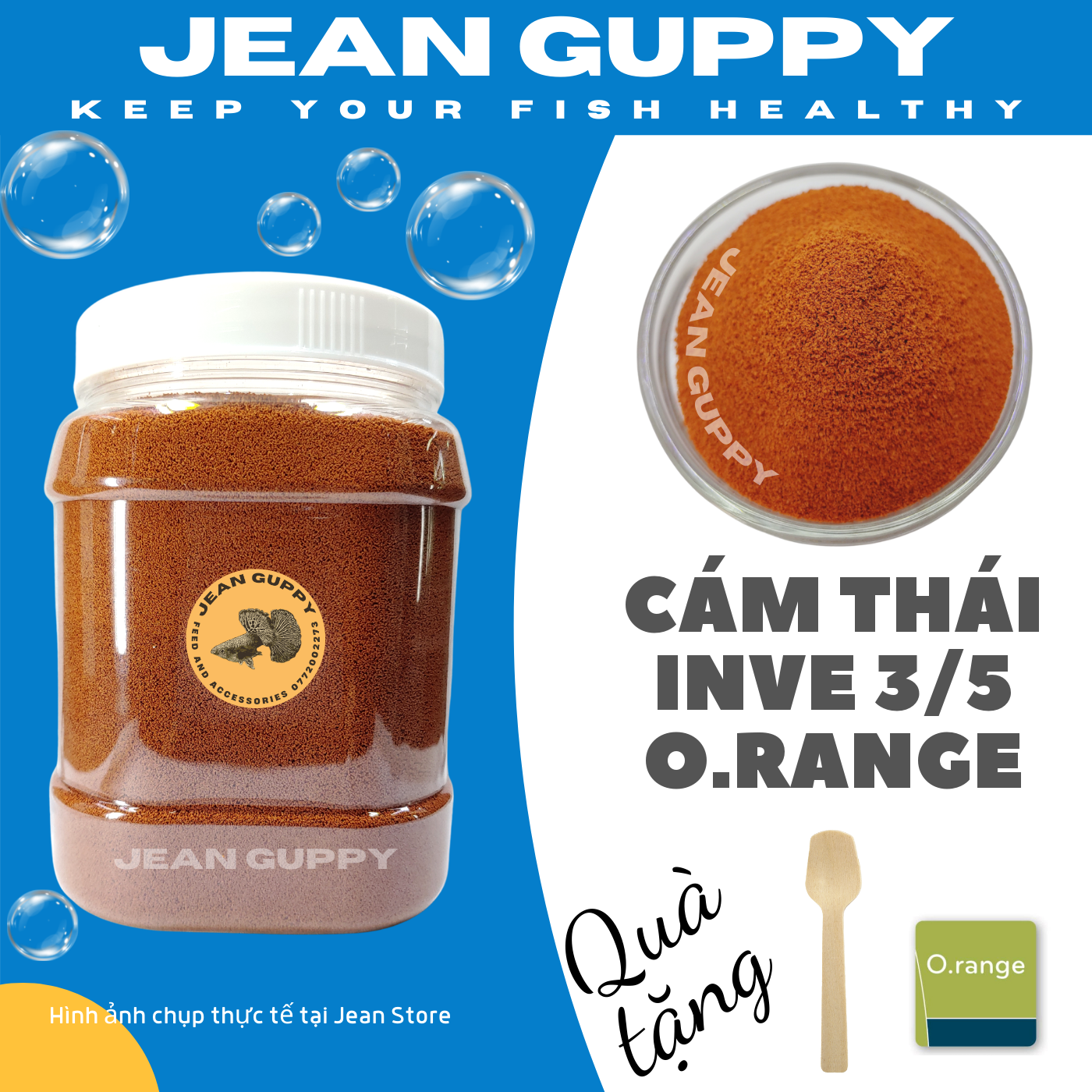 Cám thái o.range 3/5 - 500gr - thức ăn cá cảnh
