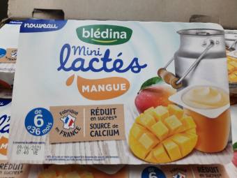 SỮA CHUA NGUỘI BLEDINA CHO BÉ TỪ 6 THÁNG TUỔI  VỊ XOÀI VỈ 6 HỘP 330G date T11.2024