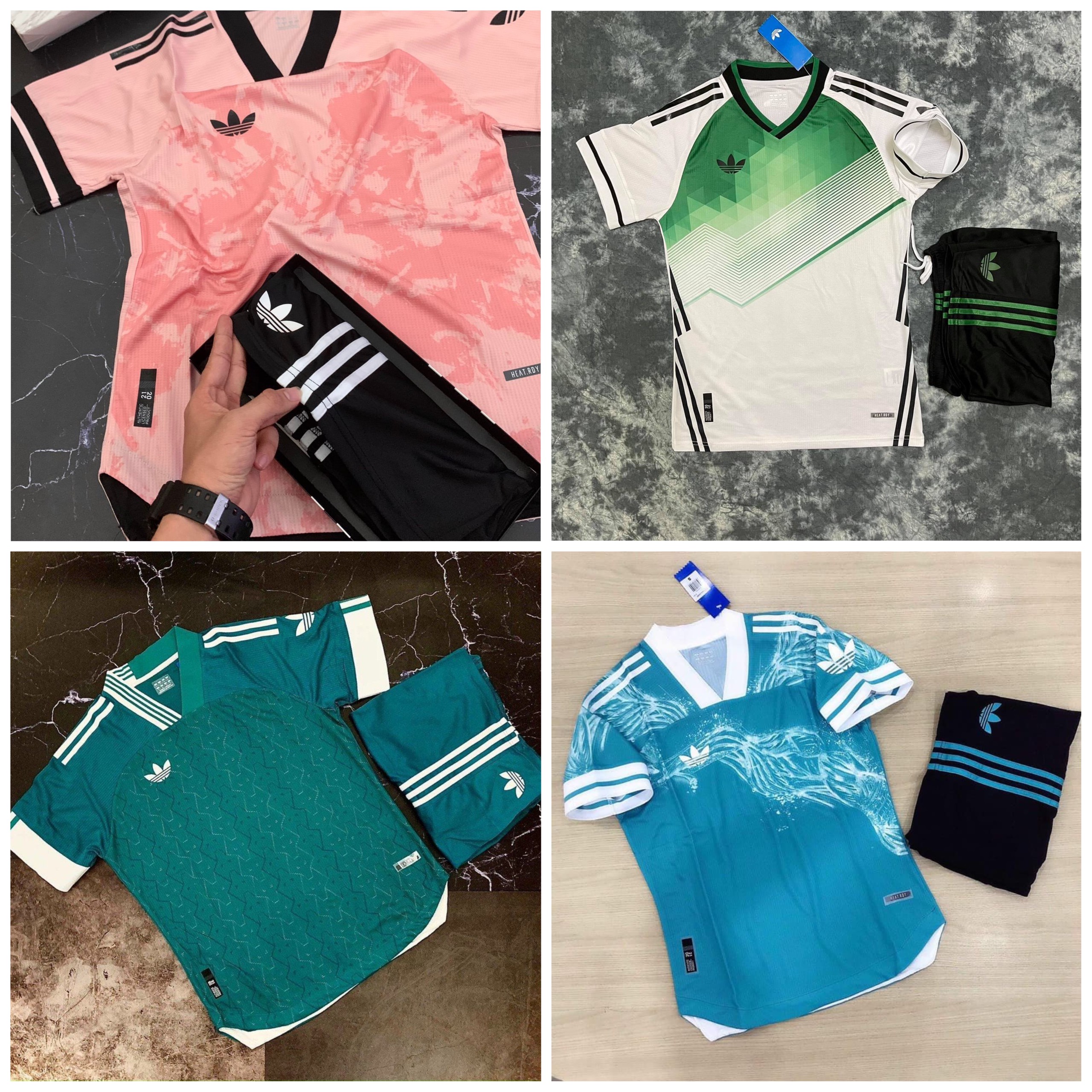 Quần áo bóng đá CÓ TÚI🔥 Bộ HOA SEN ADIDAS phối màu - Cam kết Y Hình - Hàng xịn