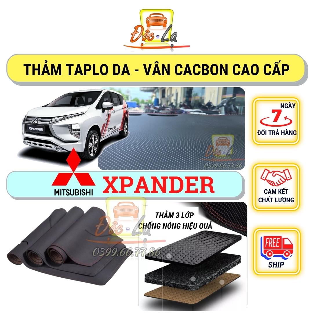 Thảm taplo Mitsubishi Xpander 2018 - 2022 vân Cacbon 3 lớp cao cấp - Cách nhiệt, chống nắng, chống thấm nước - Lau chùi vệ sinh đơn giản, dễ dàng