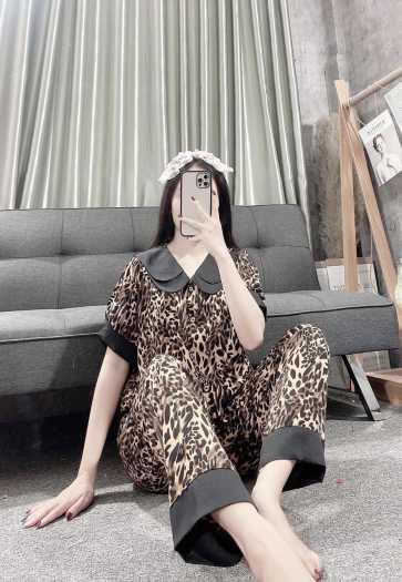 Đồ Bộ Pijama Cổ Bèo Hai Lá Tiếu Thư Mác Sam Chất Liệu Lụa Mango