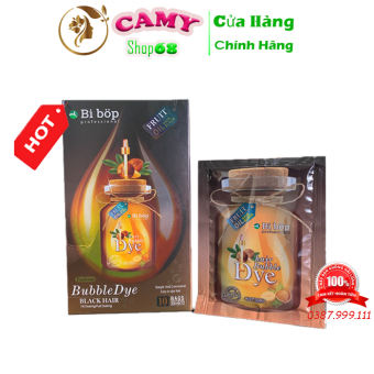 Dầu gội phủ bạc Bibop chính hãng Nhật Bản gói 30ml, Dầu gội gói nhuộm tóc Đen trong 5 -10 phút chính hãng Camy shop68