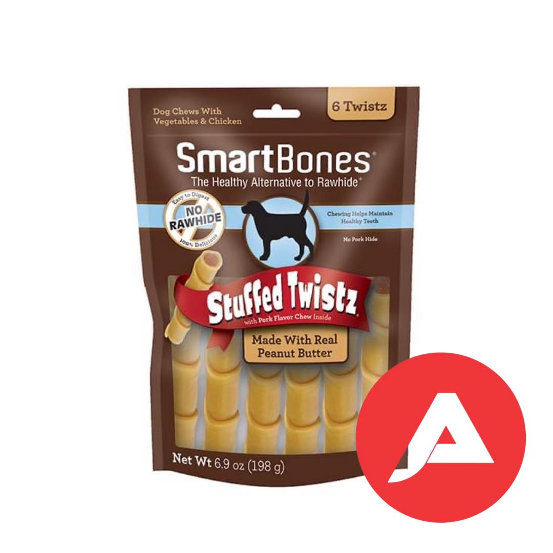 SmartBones Pet Treats Dog Chew Toothbone Teething Stick Peanut Butter