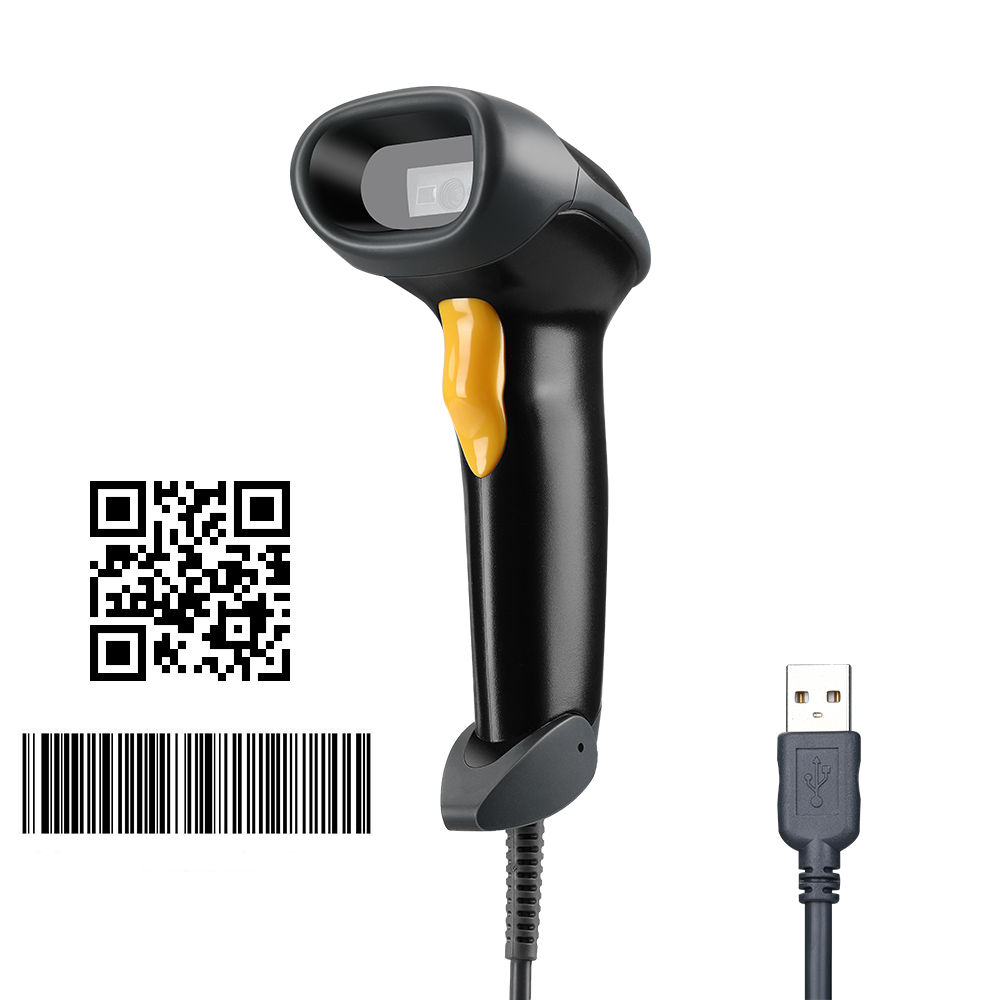Eyoyo handheld Wired 1D QR 2D barcode scanner Extra Long USB Bar Codes Reader CCD PDF417 Data Matrix Image Automatic Scanning Work with Windows xp/7/8/10 Mac OS Linux ราคา 599 บาท*ส่งฟรี