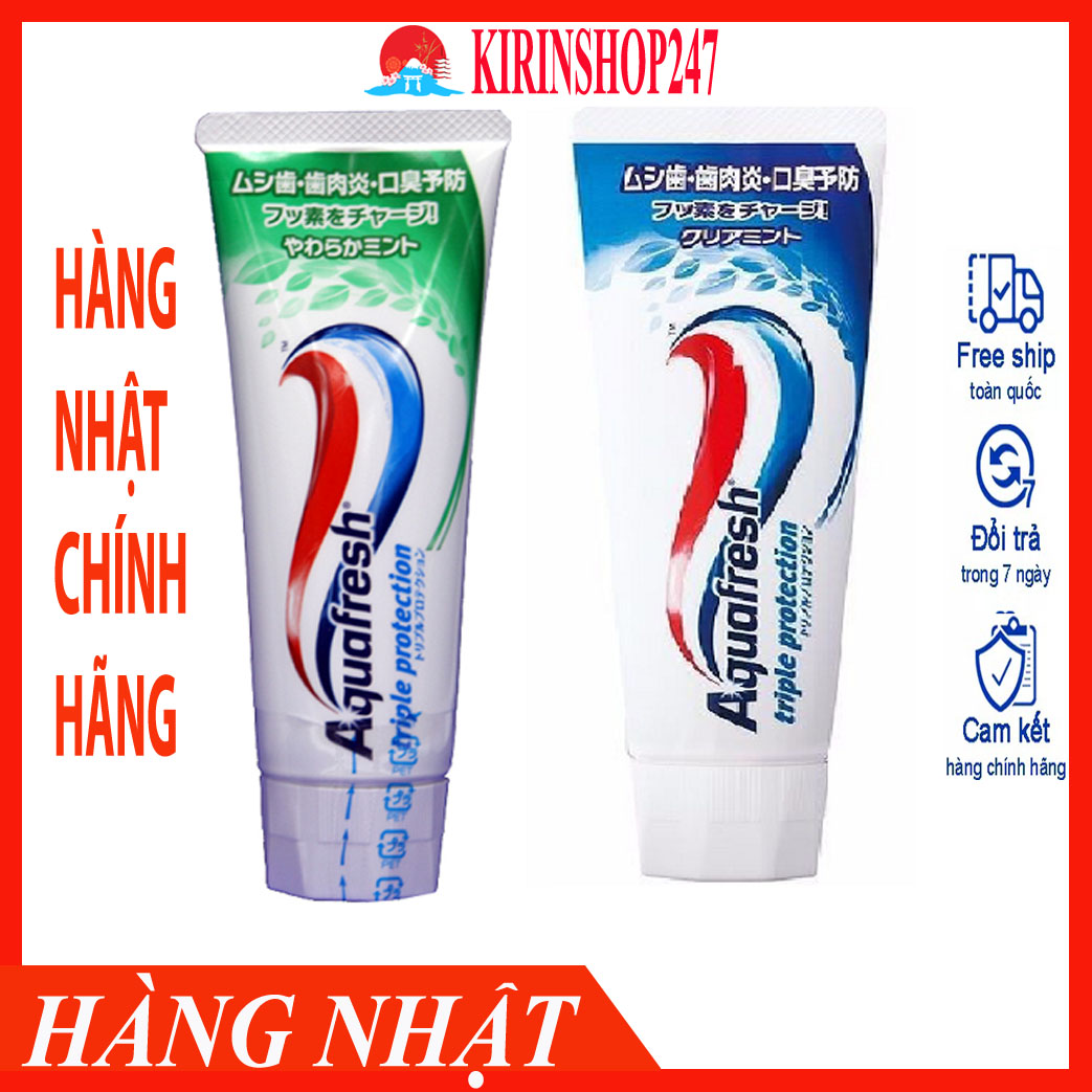 Kem đánh răng Aquafresh 140g  hương trà xanh và hương bạc hà Hàng Nhật