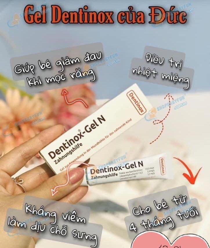 Dentinox Gel N Gel bôi giảm đau khi bé mọc răng