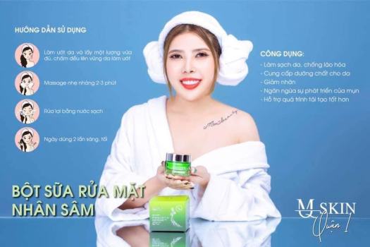 Bột rửa mặt nhân sâm MQ Skin Bột rửa mặt MQSkin