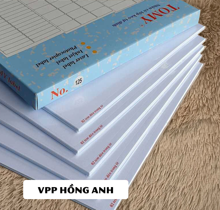 Decal tomy a4 in mã vạch - nhãn hàng hóa no 125 đến no 149