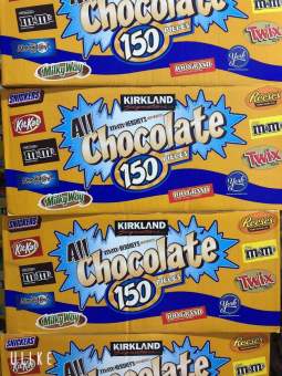SOCOLA TỔNG HỢP ALL CHOCOLATE 150 VIÊN KIRKLAND MỸ 2.55kg