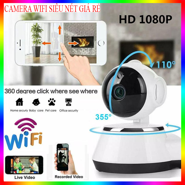 Camera an ninh, Camera mini không dây kết nối điện thoại, Camera mini siêu nhỏ CCTV WiFi Full HD