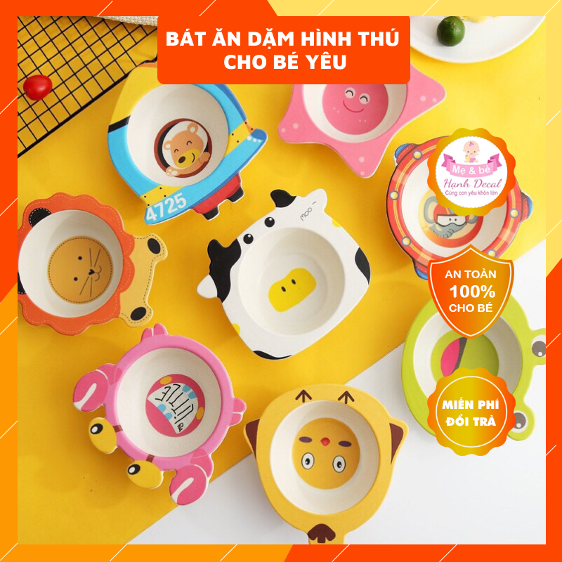 Bát/ chén ăn dặm hình thú ngộ nghĩnh cho bé yêu