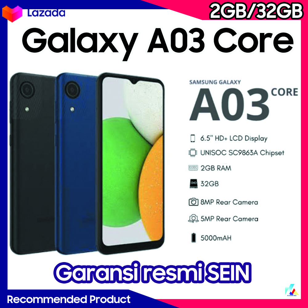Samsung Galaxy A03 Core 32GB Garansi Resmi SEIN Giá 1,215,888 Đồng*Miễn phí vận chuyển