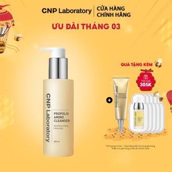 Sữa rửa mặt keo ong dịu lành phục hồi sau treatment dưỡng ẩm CNP Laboratory Propolis Energy Ampule 200ml