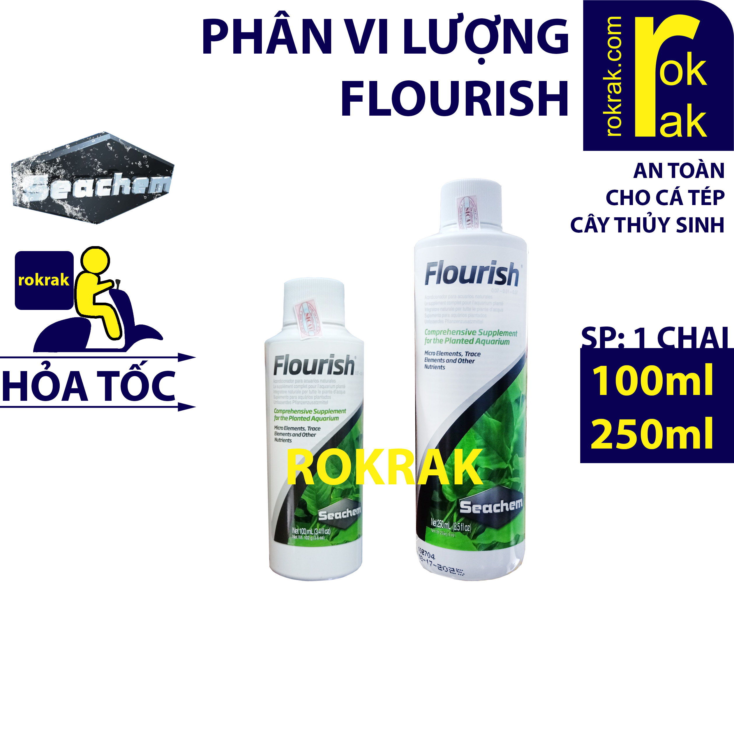 Seachem flourish 100ml 250 ml phân nước vi lượng tổng hợp cho hồ thuỷ sinh