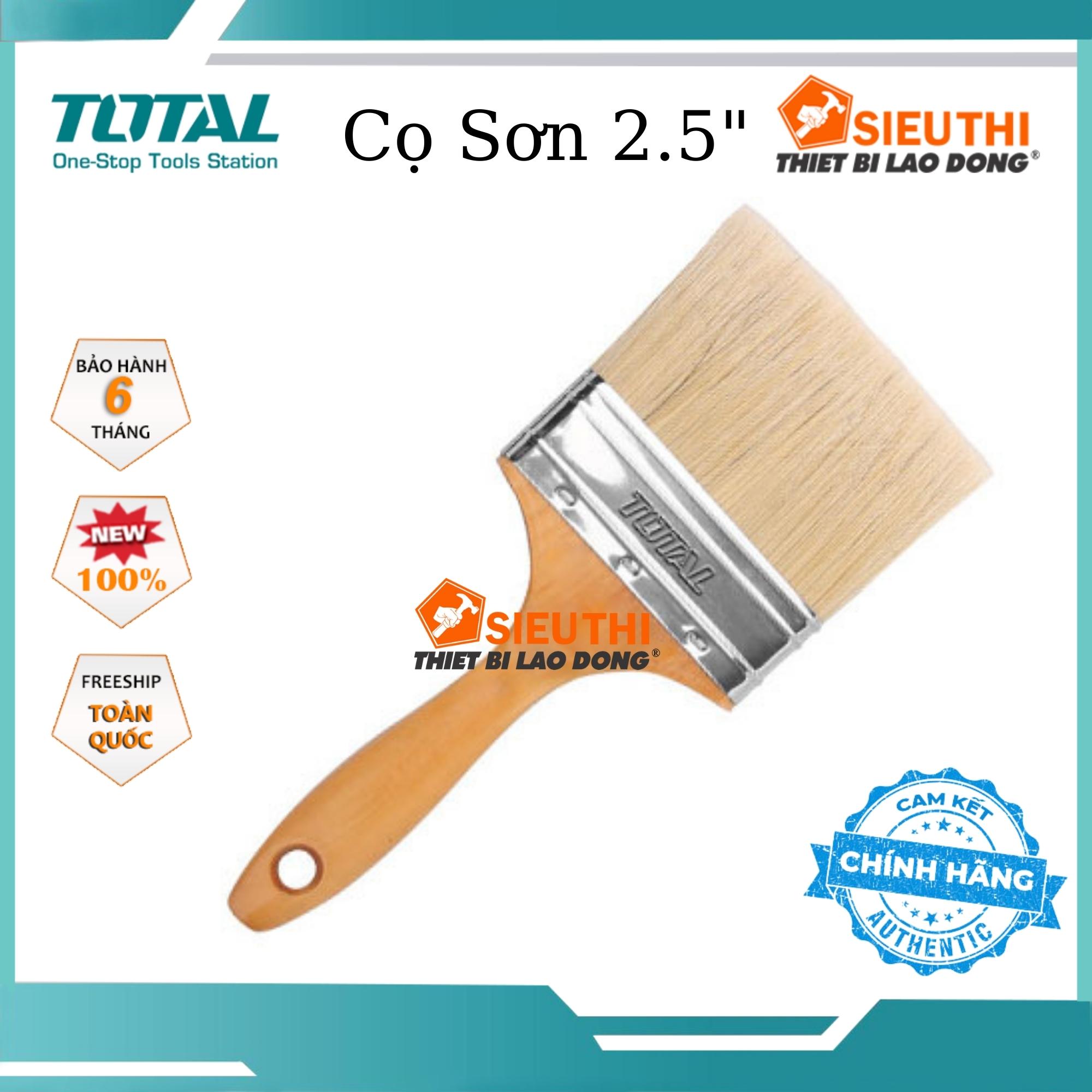 2.5inch cọ sơn total tay cầm gỗ total tht84252