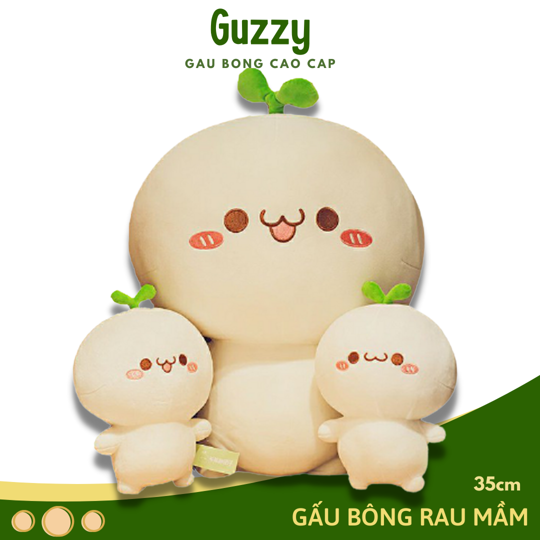 Gấu bông rau mầm cute giá rẻ cho bé ôm ngủ size 35cm