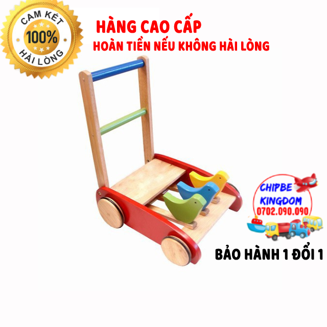 Xe tập đi gỗ - xe gà tập đi hình con gà cho bé chắc chắn