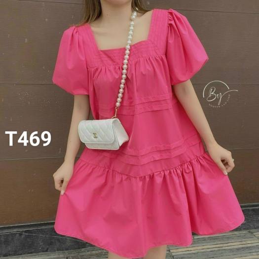 Đầm babydoll nữ Ulzzang màu hồng AK1503 - Đầm, váy nữ | ThờiTrangNữ.vn