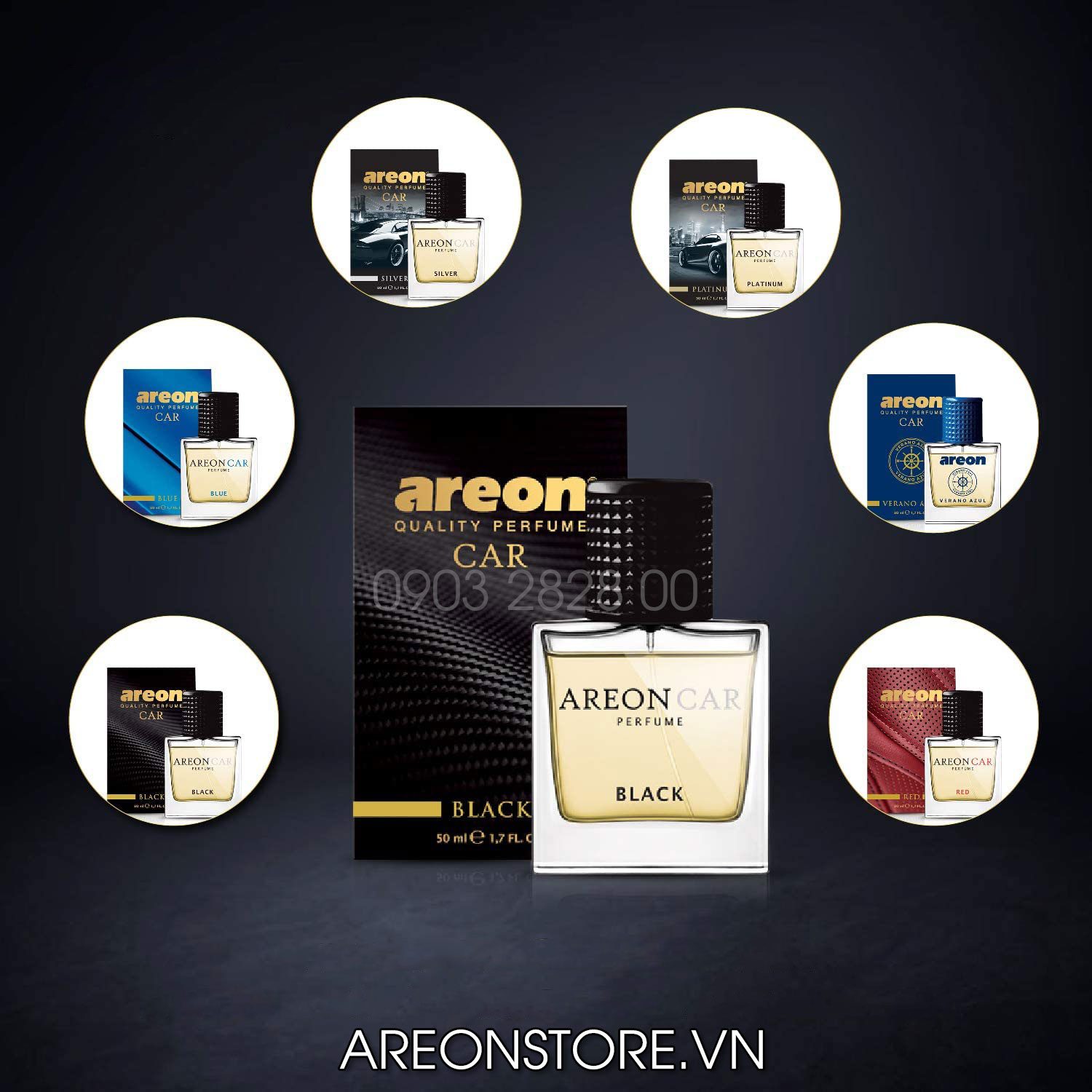 Nước hoa ô tô Areon Car Perfume chai xịt cao cấp