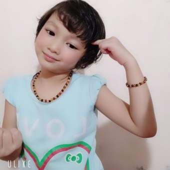 Combo vòng hổ phách cổ + tay cho bé