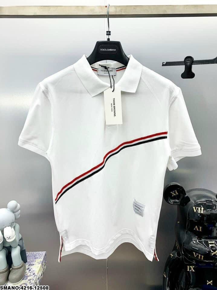 Áo polo cộc tay dây sọc thom cho nam và nữ freesize dưới 65kg