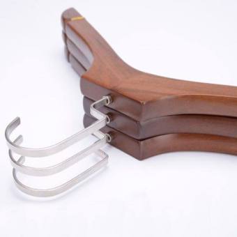 COMBO 50 MÓC ÁO GỖ NÂU - MÓC ÁO GỖ ĐẦU VUÔNG - MÓC TREO QUẦN ÁO - MÓC ÁO GỖ