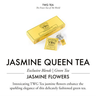 Set 02 Hộp Trà TWG Tea - Trà Xanh Jasmine Queen Tea Và Trà Đen 1837 Black Tea (2.5g x 15 túi lọc/ Hộp)