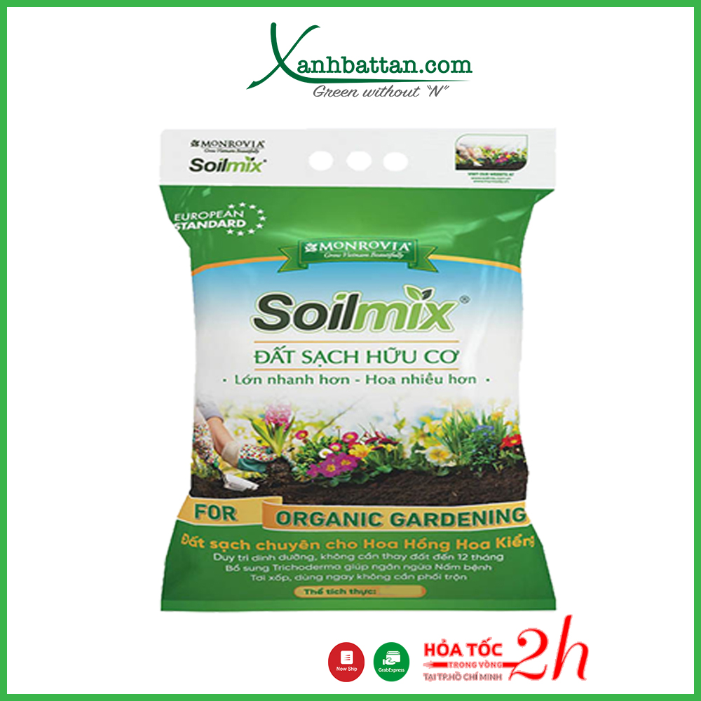 Đất sạch trồng hoa kiểng giàu dinh dưỡng soilmix túi 6.5 dm3