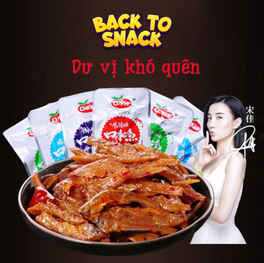 Cá sốt chua cay Koushuiyu siêu ngon gói 9gr - Đồ ăn vặt Trung Quốc thơm ngon -Back To Snack