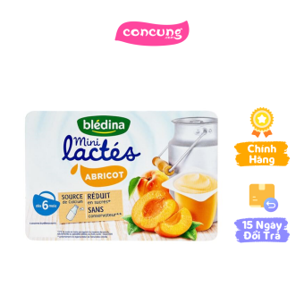 Sữa chua Bledina Mini Lactes vị mơ, 330g (6 hũ x 55g)