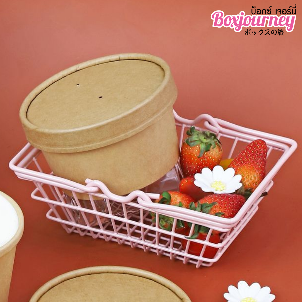 Boxjourney ถ้วยซุปกระดาษคราฟท์พร้อมฝากระดาษ 270-913ml. (25 ใบ/แพ็ค) ราคา 145 บาท*ส่งฟรี