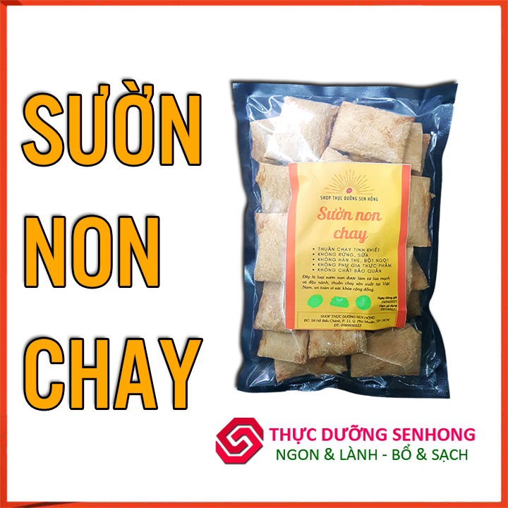 Sườn non thuần chay tinh khiết (500gr) Không trứng, sữa, hàn the, bột ngọt, phụ gia, chất bảo quản, non GMO