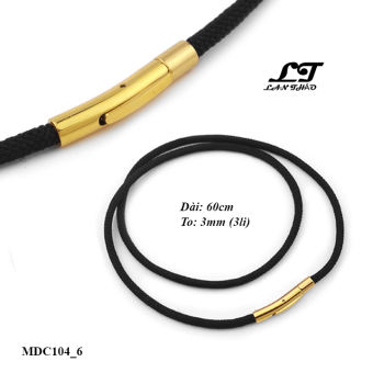 DÂY CHUYỀN SỢI DÙ THÁI BỌC INOX MẠ VÀNG dài 60cm 3li MDC104-6