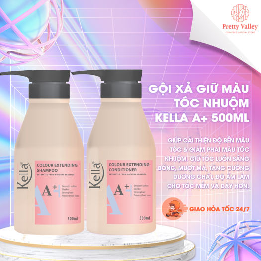 Dầu xả giữ màu tóc nhuộm Kella 500ml, giữ màu tóc nhuộm bền màu, lâu phai - Pretty Valley Store