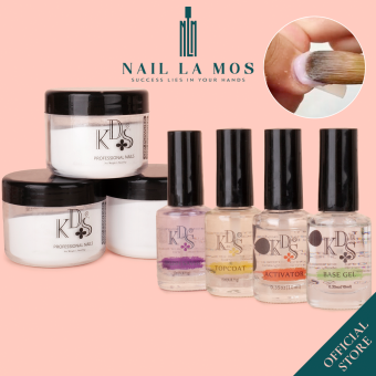 Bột đắp móng KDS 3in1 đắp bột, nặn hoa, bột nhúng 50g - Liên kết bột nhúng KDS base, cứng bột, top bóng, rửa cọ
