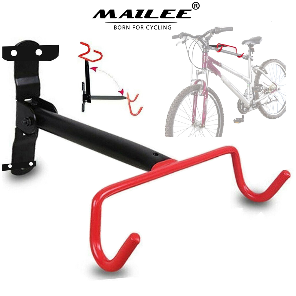 Móc treo xe đạp lên tường MTR02, giá treo xe đạp 2 móc đỏ siêu chắc chắn (kèm ốc vít) Mai Lee