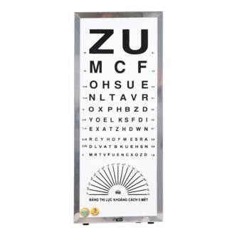 Bảng kiểm tra thị lực khoảng cách 5m chữ cái