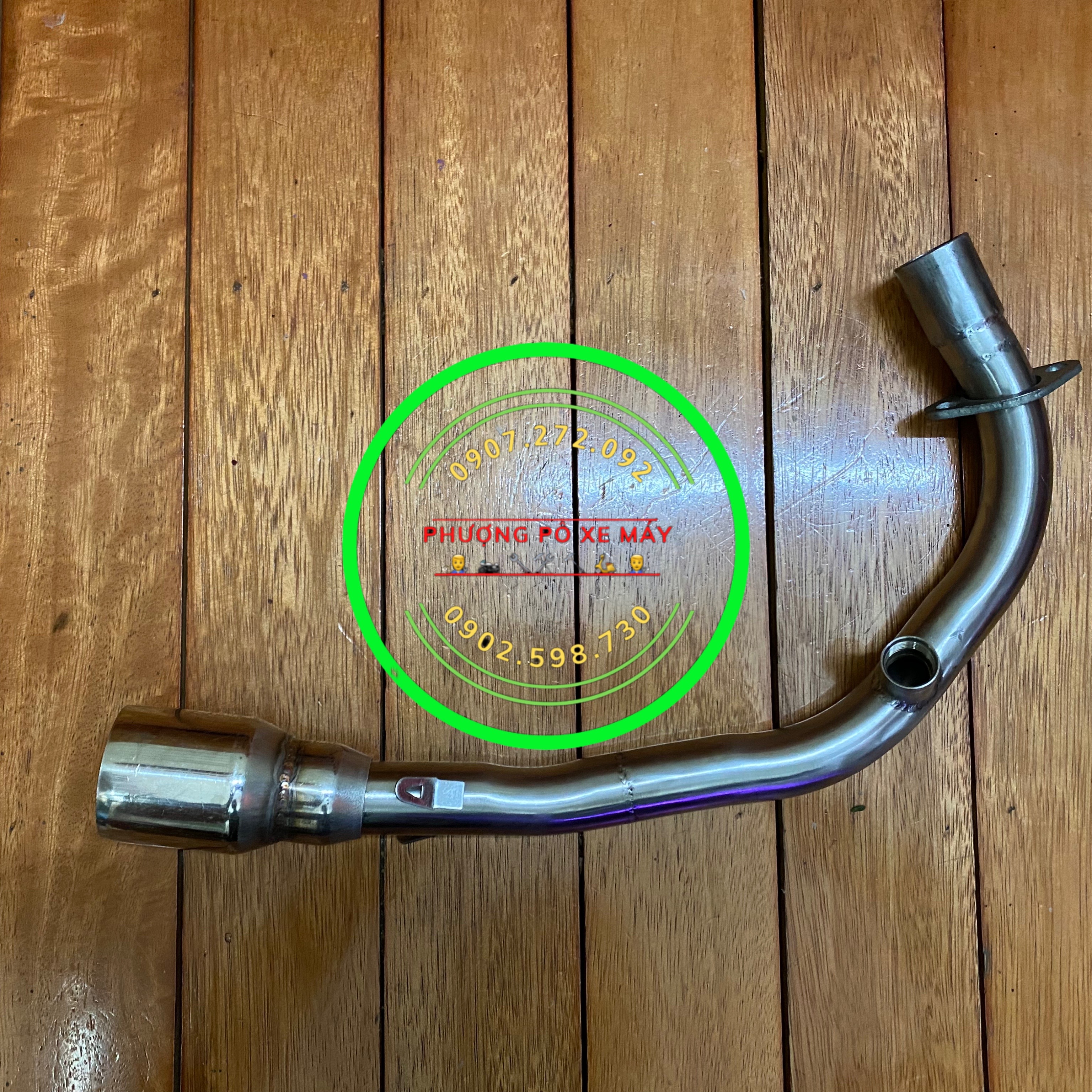 Cổ pô inox 304 gắn pô lon pô độ 27x51mm dành cho vespa sprint