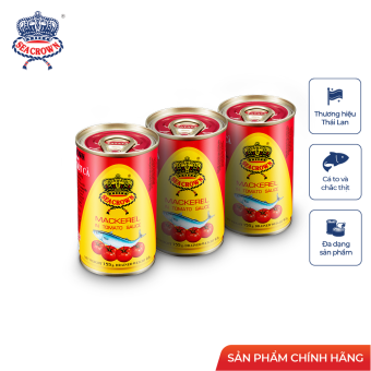 Cá hộp Sea Crown cá Nục sốt cà-Lốc 3 lon
