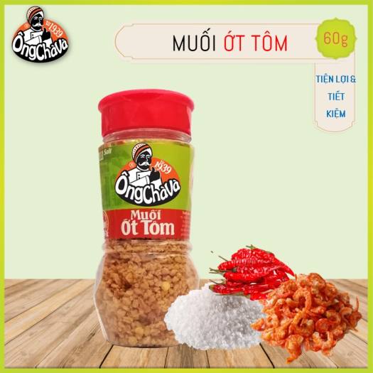 Muối ớt Tôm Ông Chà Và 60g Shrimp Salt 60g Chấm Trái Cây Tuyệt Vời Muối Tôm Gia Vị 6882