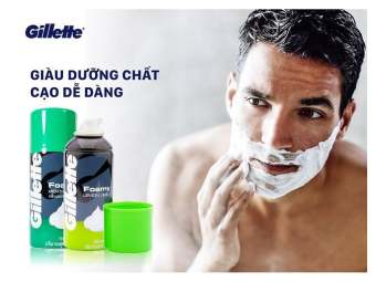 Combo dao cạo râu 2 lưỡi Gillette Vector và bọt cạo râu Gillette 50g
